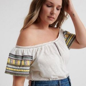 Lucky Brand Off The Shoulder Top